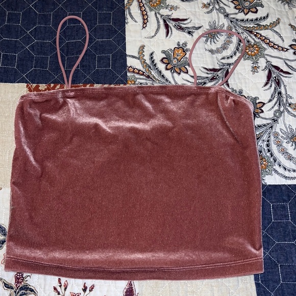 SHEIN Velvet Cropped Cami Top (exclusive color) - Picture 1 of 4